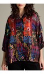 Sahara Multi Sahara Winter Patchwork Silk Shirt  