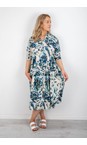 Masai Clothing Cendre Blue MaNebina Print Cendre Blue Dress  