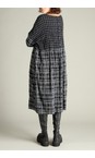 Sahara Black / White Window Crinkle Check Dress  