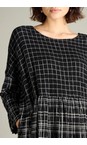 Sahara Black / White Window Crinkle Check Dress  