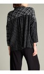 Sahara Black / White Window Crinkle Check Boxy Shirt  