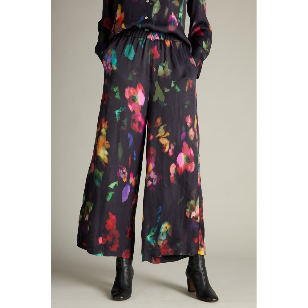 Sahara Abstract Painterly Floral Wide Trouser Multi