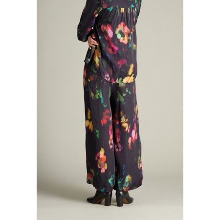 Sahara Abstract Painterly Floral Wide Trouser - Multicoloured