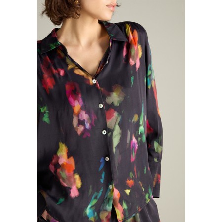 Sahara Abstract Painterly Floral Shirt - Multicoloured