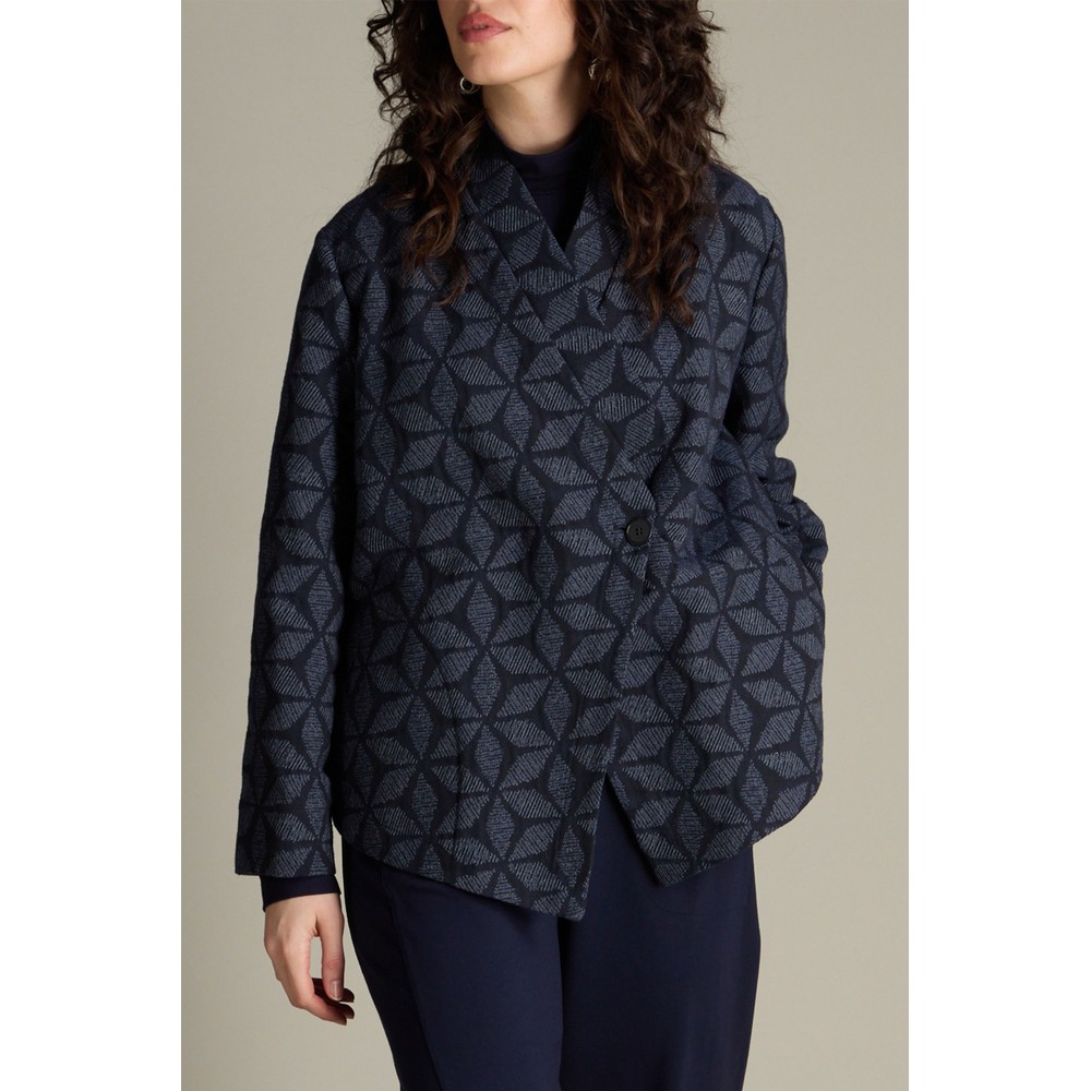 Sahara Indigo Geo Circles Jacket Indigo