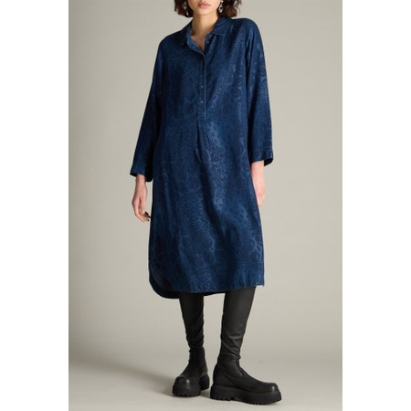 Sahara Diamond Patchwork Print Dress - Blue