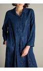 Sahara Denim Diamond Patchwork Print Dress  