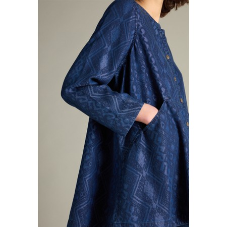 Sahara Diamond Patchwork Print Shirt - Blue