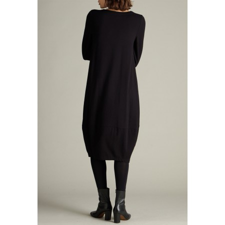 Sahara Fluid Crepe Bubble Dress - Black