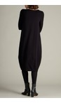 Sahara Black  Fluid Crepe Bubble Dress  