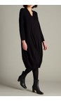 Sahara Black  Fluid Crepe Bubble Dress  