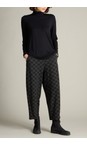 Sahara Black / Dove Layered Square Jacquard Trouser  