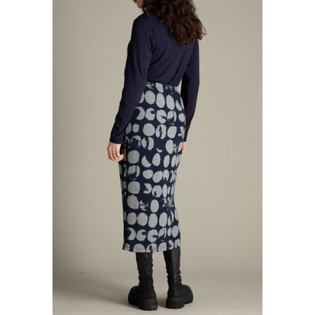 Sahara Textured Brushed Spot Tube Skirt - Blue