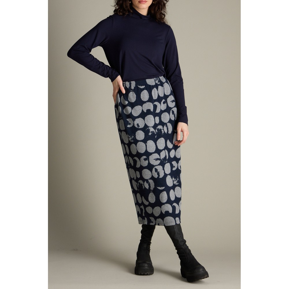 Sahara Textured Brushed Spot Tube Skirt Night / Dove