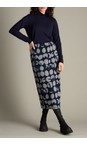 Sahara Night / Dove Textured Brushed Spot Tube Skirt  