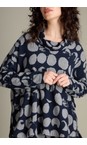 Sahara Night / Dove Textured Brushed Spot Boxy Top  