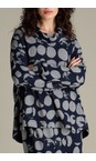 Sahara Night / Dove Textured Brushed Spot Boxy Top  