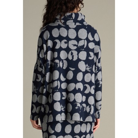 Sahara Textured Brushed Spot Boxy Top - Blue