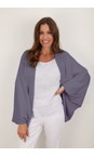 Amazing Woman Frost Pheobie Frost Rib Throw Over Cardigan  