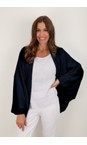 Amazing Woman Navy Pheobie Navy Rib Throw Over Cardigan  