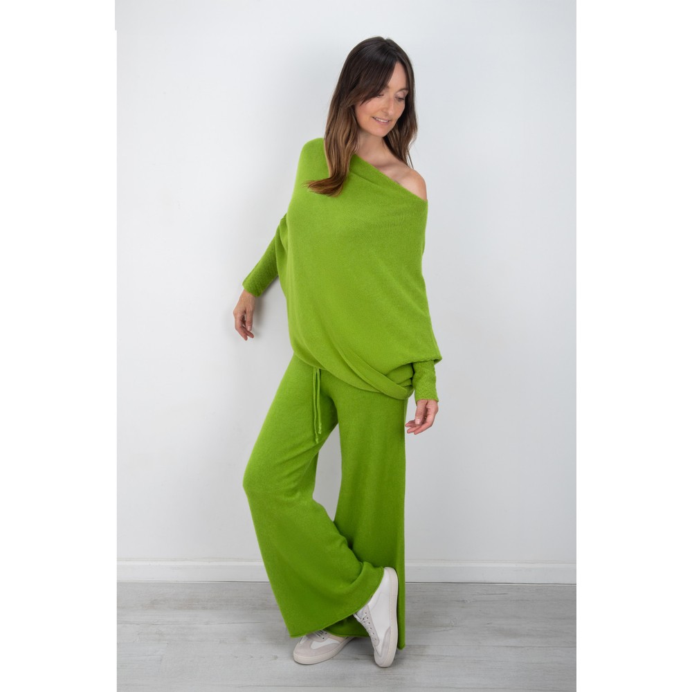 Amazing Woman Colette Mojito Green Supersoft Knit Trousers Mojito Green