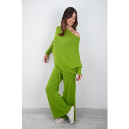 Amazing Woman Emilie Mojito Green Asymmetric Draped Jumper - Green