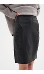 InWear Black  Luella Black Leather Pencil Skirt  