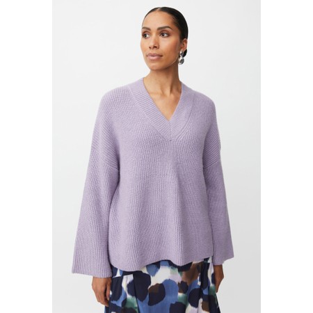 Masai Clothing MaFayima Wisteria Knit Mix Top - Blue