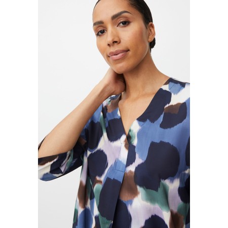 Masai Clothing MaNodetta Navy Blazer Print Dress - Blue