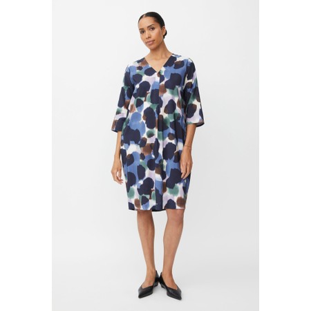 Masai Clothing MaNodetta Navy Blazer Print Dress - Blue