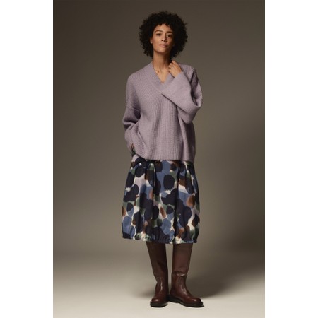 Masai Clothing MaSucela Navy Blazer Print Skirt - Blue
