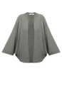 Amazing Woman Grey Marl Pheobie Grey Marl Rib Throw Over Cardigan  