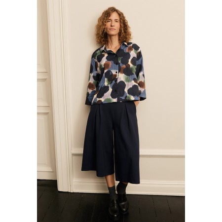 Masai Clothing MaIbilisan Navy Blazer Print Shirt - Blue