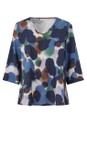 Masai Clothing Navy Blazer MaKatacia Print Top  
