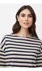 Masai Clothing Navy Blazer MaBeannie Navy Blazer Jersey Stripe Top  