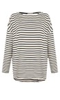 Chalk Black / Cream Bryony X Black / Cream Stripe Top  
