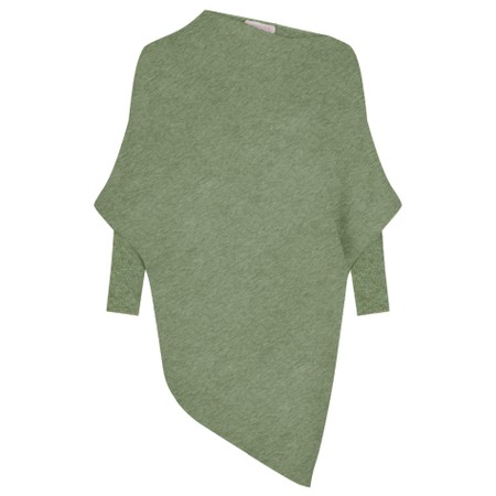 Amazing Woman Emilie Olive Asymmetric Draped Jumper - Green