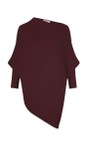 Amazing Woman Mulberry Emilie Mulberry Purple Asymmetric Draped Jumper  