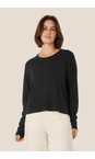 Masai Clothing Black  MaFayda  Black Lightweight Boxy Knit Jumper  