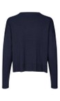 Masai Clothing Navy Blazer MaFayda Navy Blazer Lightweight Boxy Knit Jumper  