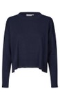 Masai Clothing Navy Blazer MaFayda Navy Blazer Lightweight Boxy Knit Jumper  