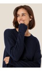 Masai Clothing Navy Blazer MaFayda Navy Blazer Lightweight Boxy Knit Jumper  
