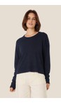 Masai Clothing Navy Blazer MaFayda Navy Blazer Lightweight Boxy Knit Jumper  