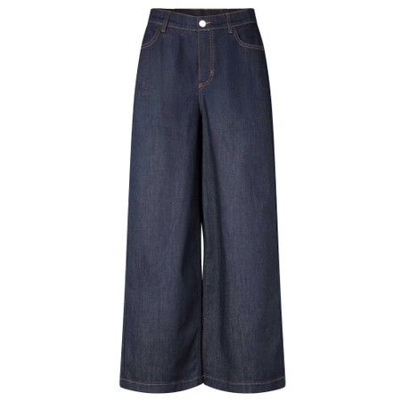 Masai Clothing MaPassang Dark Denim Wide Leg Denim Jean - Blue