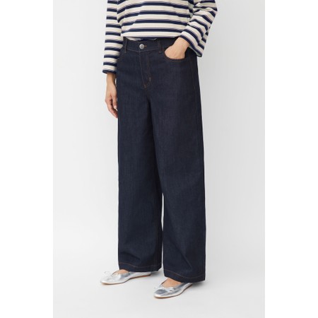 Masai Clothing MaPassang Dark Denim Wide Leg Denim Jean - Blue