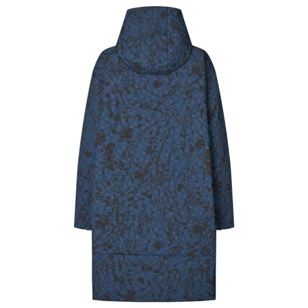 Masai Clothing MaThilde Print Down Coat - Blue