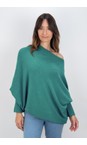 Amazing Woman Petrol Emilie Petrol Asymmetric Draped Jumper  