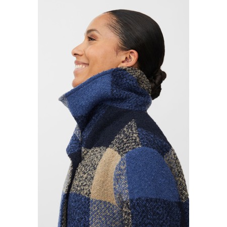 Masai Clothing MaTasoula Boucle Check Coat - Blue