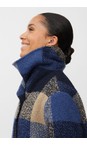 Masai Clothing Navy Blazer MaTasoula Boucle Check Coat  