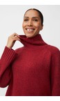 Masai Clothing Red Dahlia MaFenoria Red Dahalia Knit Crofter Top  